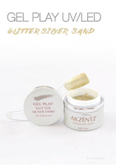 Glitter Silver Sand - Akzentz Gel Play UV/LED